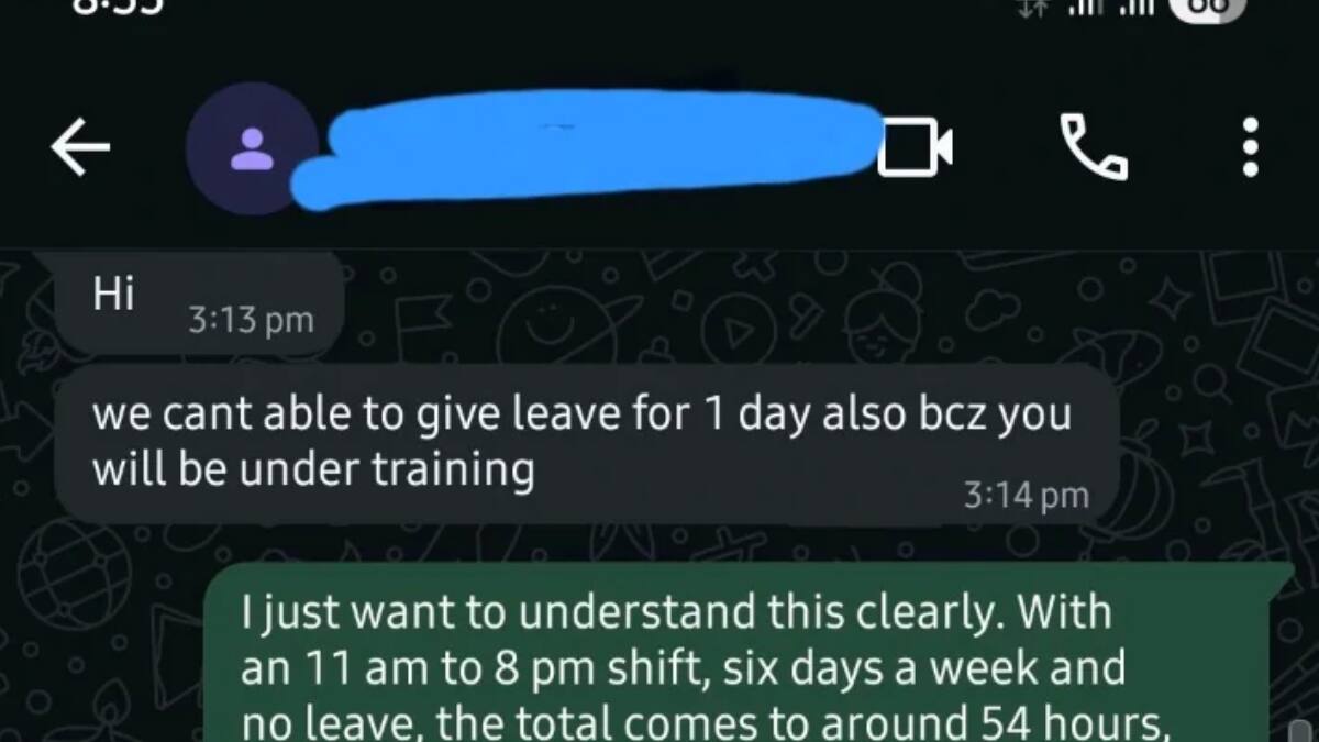 ‘Can’t Give You Leave Even For A Day’: Employee Resigns After Boss Sends Toxic WhatsApp Message, Chat Goes Viral