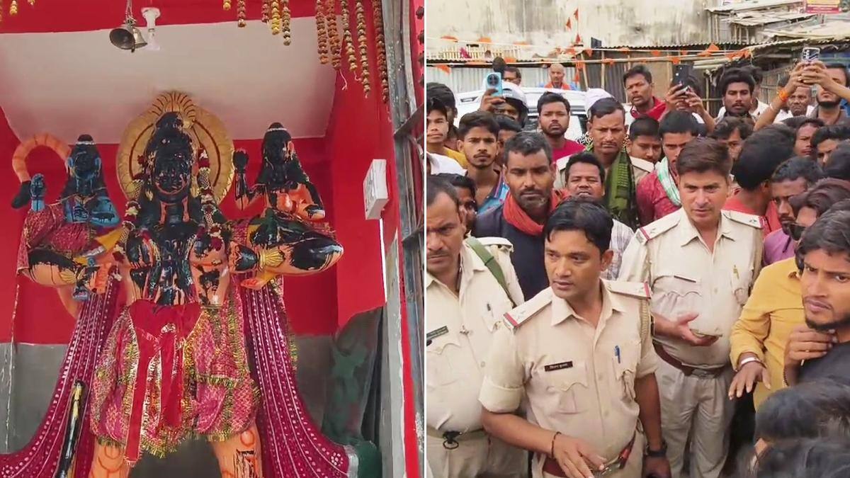 Supaul News: बजरंगबली की मूर्ति पर कालिख पोती, दीवारों पर लिखे अपशब्द, सुपौल में जबरदस्त बवाल