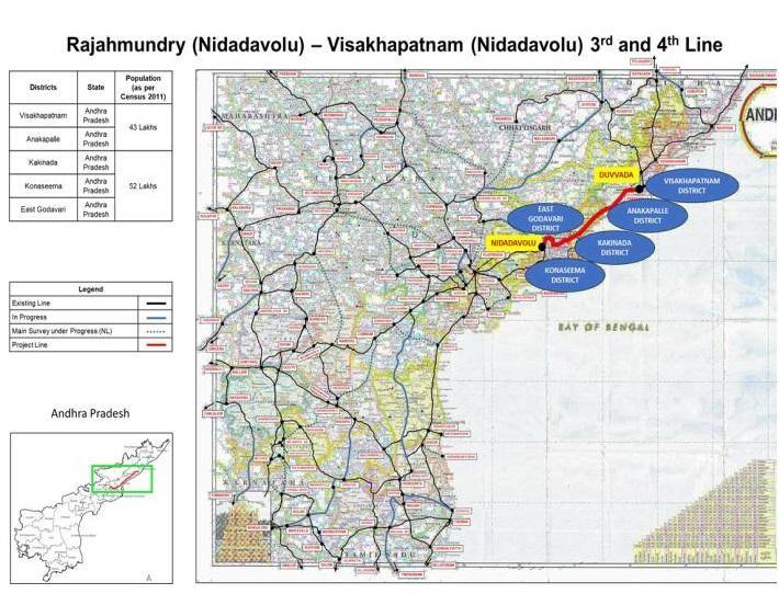Nidadavolu - Duvvada Railway Line: ఏపీకి కేంద్రం గుడ్ న్యూస్.. నిడదవోలు - దువ్వాడ మధ్య 10వేల కోట్లతో కొత్త రైల్వే లైన్