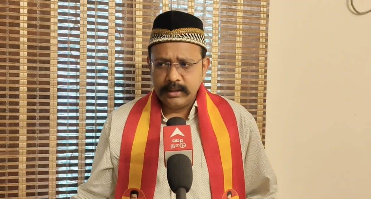 exclusive ; "எனக்கும் 'சுந்தர் சி'க்கும் போட்டியில்லை... பிடிஆர் உடன் தான் நேரடி போட்டி" - தவெக வேட்பாளர் முஸ்தபா சரவெடி !