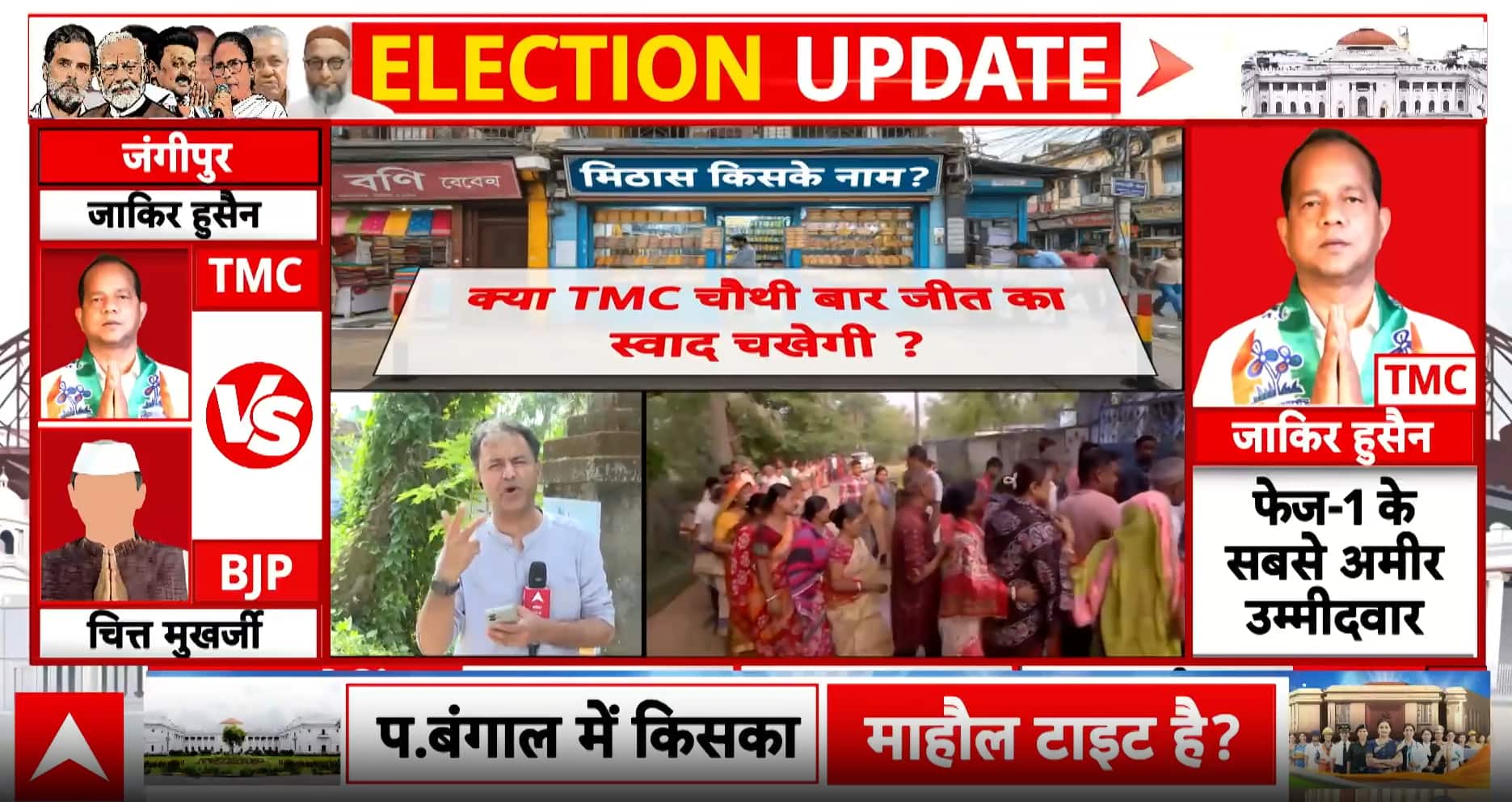 Election Watch: Bengal records 18.76% turnout in 2 hours, TMC vs BJP dominates ground battle live