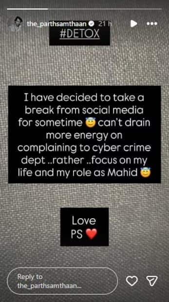 Marathi Actor Parth Samthaan Final Social Media Post: 'नकारात्मकतेत स्वतःला संपवण्यापेक्षा...', ट्रोलिंगला वैतागलेल्या मराठमोळ्या अभिनेत्यानं उचललं खूप मोठं पाऊल, चाहत्यांसोबत शेवटची पोस्ट शेअर