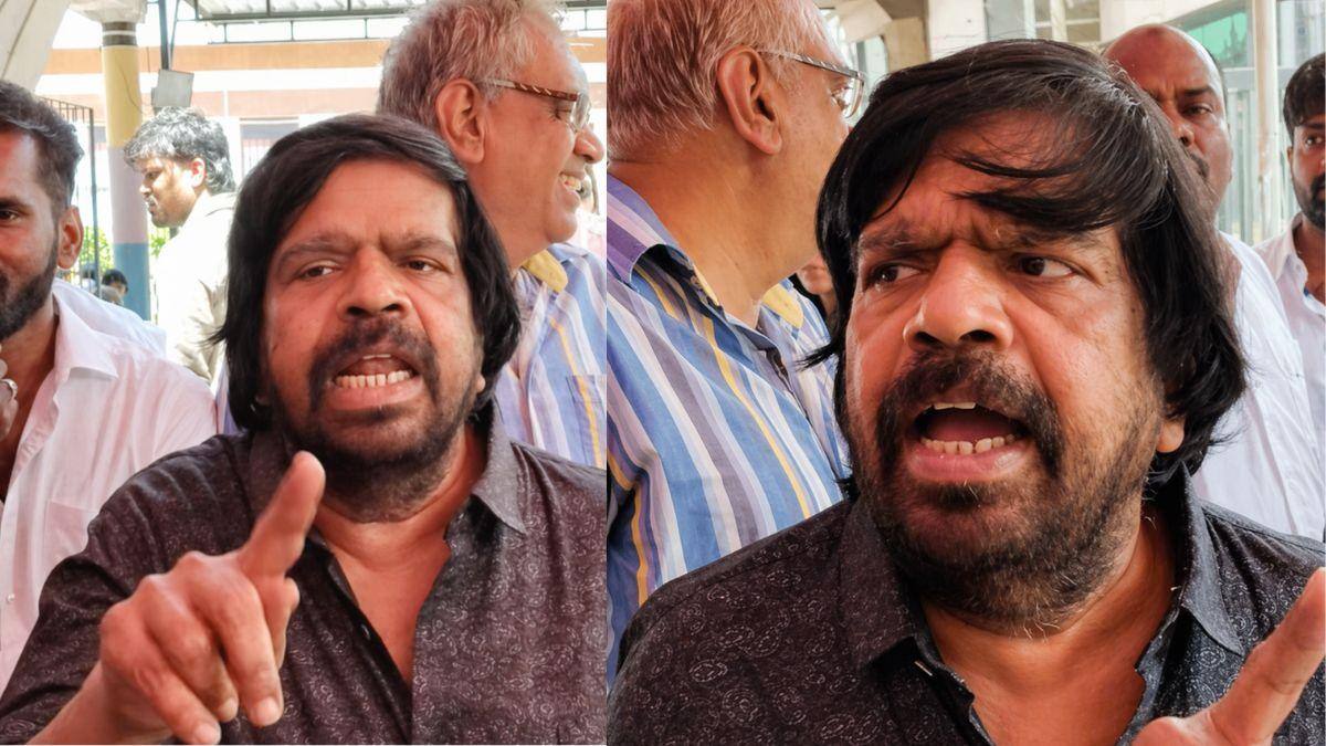 எல்லாரும் ஒரே க்யூவில் நிக்கனுமா...எங்களுக்கு என்ன மரியாத..வாக்குச்சாவடியில் டிஆர் வாக்குவாதம்