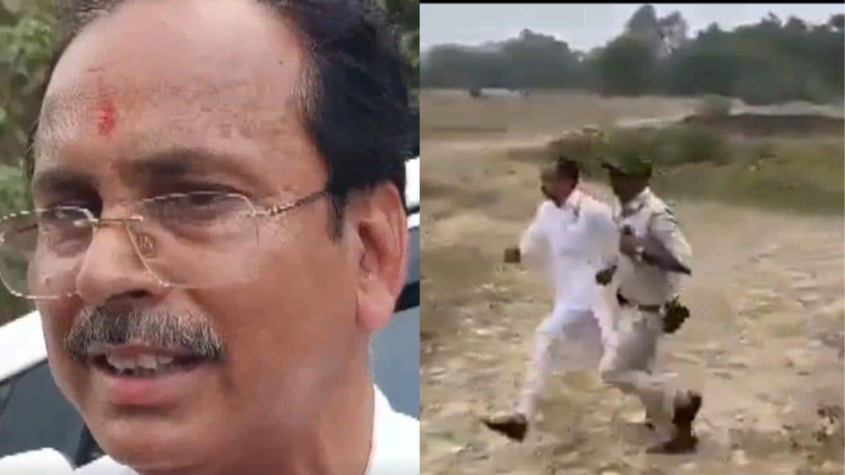 BJP Candidate Suvendu Sarkar Slapped During West Bengal Elections, Video Shows Him Running Into Fields