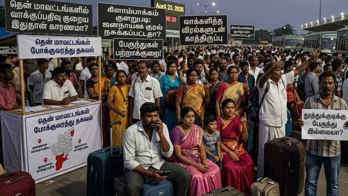 TN Polling Percentage: வாக்களிக்க வந்த மக்கள்... தென் மாவட்டங்களில் குறைந்த வாக்குப்பதிவு! போக்குவரத்து சொதப்பல் ஒரு முக்கிய காரணியா?