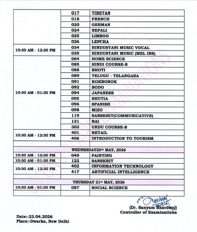 CBSE Class 10 Phase 2 Date Sheet 2026: Exams From May 15, Check Eligibility & Full Schedule Here