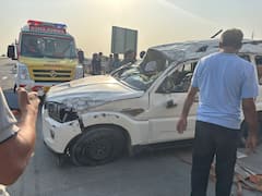 Samruddhi Expressway Accident : समृद्धी महामार्गावर भरधाव स्कॉर्पिओचा भयानक अपघात, टायर फुटल्याने कार पलटीखाऊन डिव्हायडरला धडकली, 5 जण जखमी