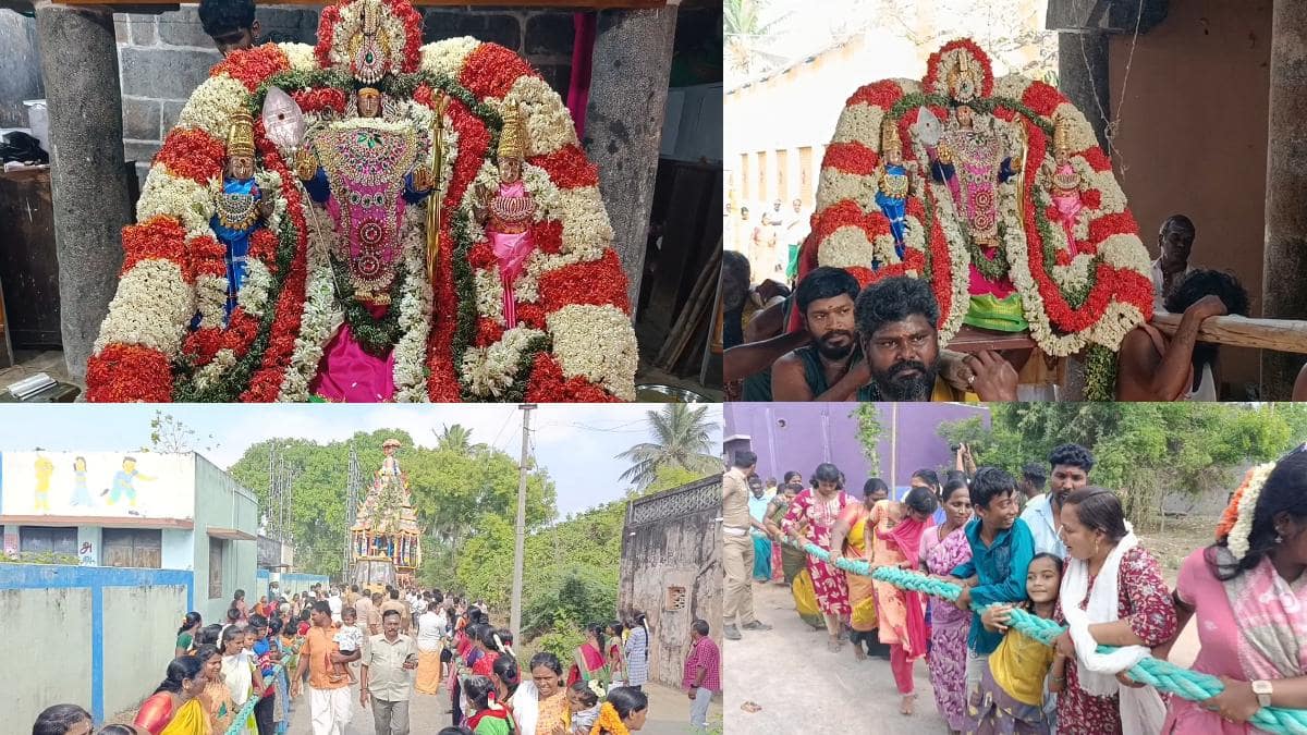 இளையனார் வேலூர் திருக்கோயில் சித்திரை பிரம்மோற்சவம்: திருத்தேரில் பவனி வந்த சண்முகன்!