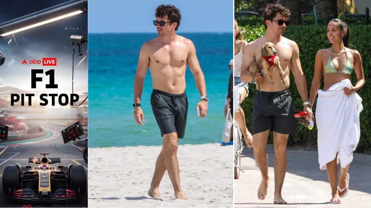 Charles Leclerc Spotted Unwinding on Miami Beach With Wife Alexandra Before F1 Race Week
