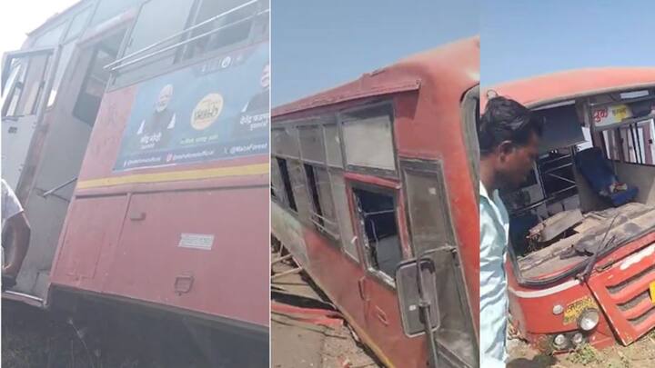 थरारक अपघातातून 50 ते 60 प्रवासी थोडक्यात बचावले असल्याची माहिती आहे.