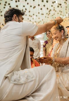 Bellamkonda Sai Sreenivas Weds Kavya: బెల్లంకొండ సాయి శ్రీనివాస్ పెళ్లి ఫోటోలు... తిరుమలలో ఏడడుగులు వేసిన హీరో