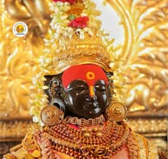 महाराष्ट्र दिननिमित्त विठ्ठल रुक्मिणीला हिरेजडीत दागिन्यांचा साज, भाविकांची मोठी गर्दी