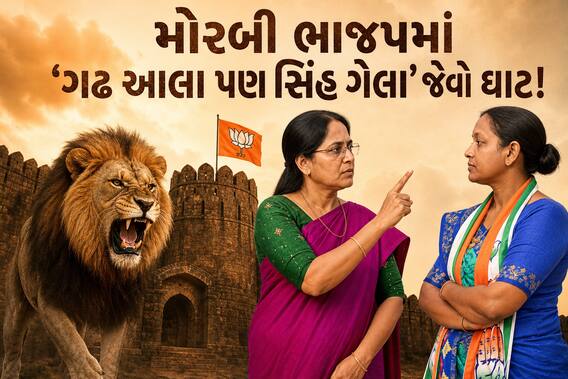 મોરબી ભાજપમાં 'ગઢ આલા પણ સિંહ ગેલા' જેવો ઘાટ! બહુમતી મળવા છતાં કોંગ્રેસના ઉમેદવાર બનશે જિલ્લા પંચાયત પ્રમુખ મોરબી ભાજપમાં 'ગઢ આલા પણ સિંહ ગેલા' જેવો ઘાટ! બહુમતી મળવા છતાં કોંગ્રેસના ઉમેદવાર બનશે જિલ્લા પંચાયત પ્રમુખ