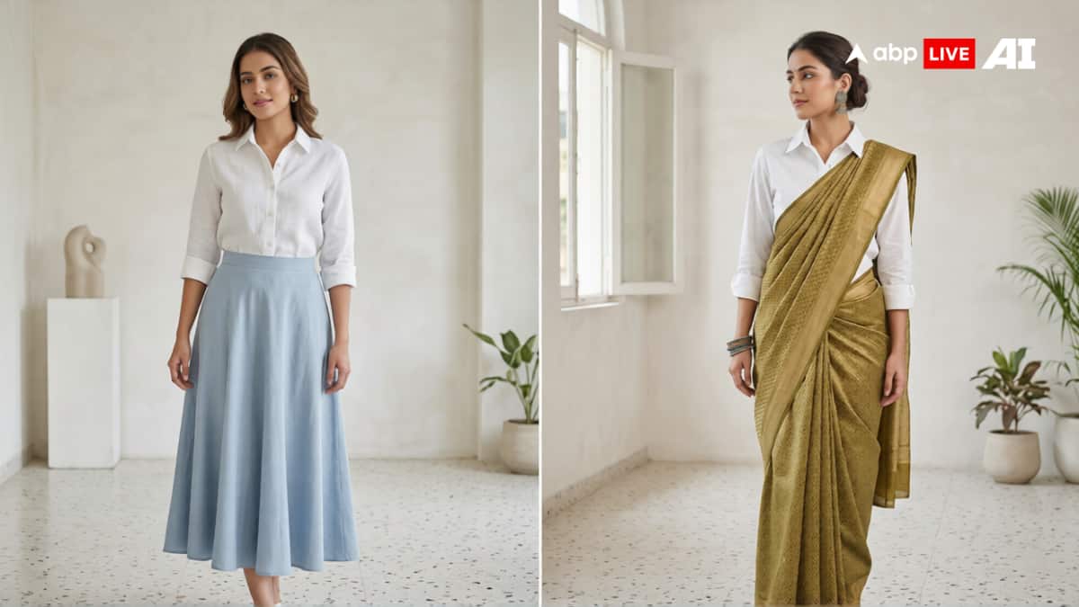 From Saree To Skirt: Stylish Ways To Use A Simple Shirts For Modern Ethnic Look