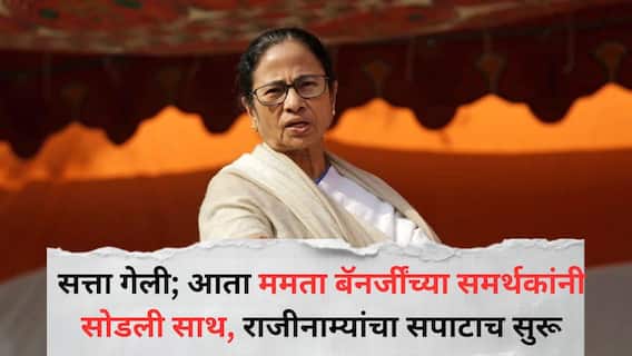 Mamata Banerjee : सत्ता गमावताच 'खंद्या समर्थकांनी' ममता बॅनर्जींची साथ सोडली; राजीनाम्यांचा सपाटाच सुरू; कोण कोण सोडून गेले?