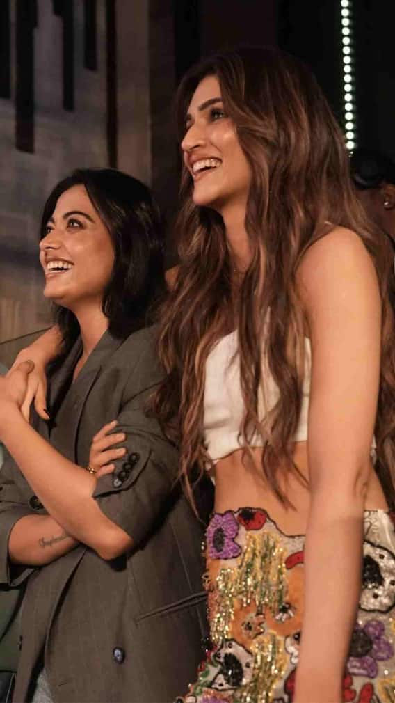 Cocktail 2 సాంగ్ లాంచ్ ఈవెంట్‌లో సూపర్ స్టైలిష్‌గా రష్మిక, కృతి సనన్