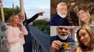 Giorgia Meloni : 'परिश्रम ही सफलता की कुंजी'; मोदींसमोर हिंदीत बोलल्या जॉर्जिया मेलोनी, व्हिडीओ व्हायरल
