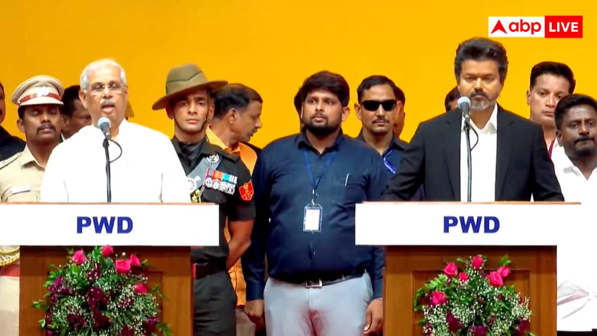 तमिलनाडु में राज्य गीत पर मचा बवाल, विजय के शपथ ग्रहण के बाद फिर लास्ट में बजा 'तमिल गान', भड़के सहयोगी