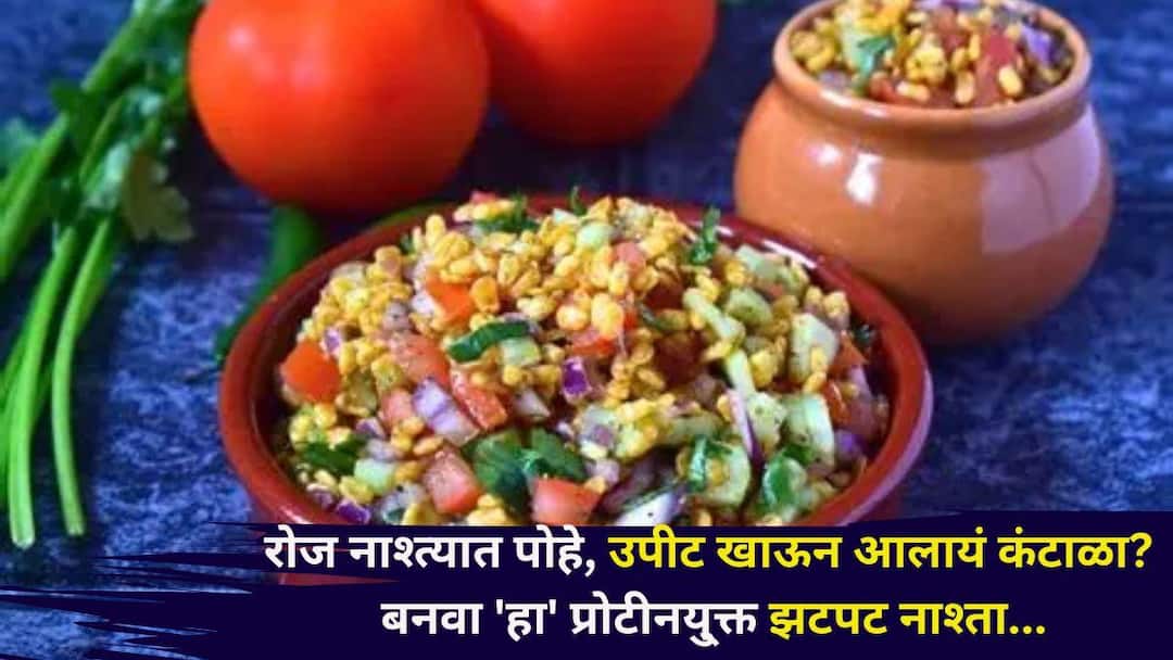 Breakfast Recipe: रोज नाश्त्यात पोहे, उपीट खाऊन आलायं कंटाळा? बनवा 'हा' प्रोटीनयु्क्त झटपट नाश्ता...झटपट रेसिपी... Breakfast Recipe lifestyle marathi news make moong dal chat quick protein rich breakfast quick recipe. Breakfast Recipe: रोज नाश्त्यात पोहे, उपीट खाऊन आलायं कंटाळा? बनवा 'हा' प्रोटीनयु्क्त झटपट नाश्ता...झटपट रेसिपी...