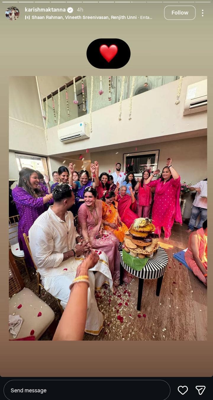करिश्मा तन्ना के बेबी शॉवर में झूमा परिवार, पिंक साड़ी में बेहद खूबसूरत दिखीं एक्ट्रेस, वीडियो वायरल