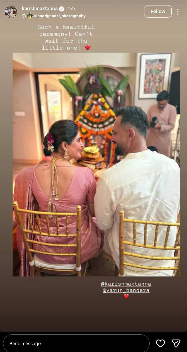 करिश्मा तन्ना के बेबी शॉवर में झूमा परिवार, पिंक साड़ी में बेहद खूबसूरत दिखीं एक्ट्रेस, वीडियो वायरल