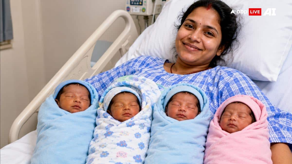 बिहार के सिवान में महिला ने एक साथ चार बच्चों को दिया जन्म, देखने उमड़ी लोगों की भीड़
