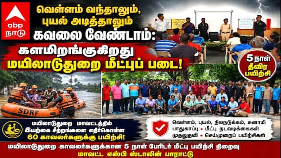வெள்ளம் வந்தாலும், புயல் அடித்தாலும் கவலை வேண்டாம்: களமிறங்குகிறது மயிலாடுதுறை மீட்புப் படை! வெள்ளம் வந்தாலும், புயல் அடித்தாலும் கவலை வேண்டாம்: களமிறங்குகிறது மயிலாடுதுறை மீட்புப் படை!
