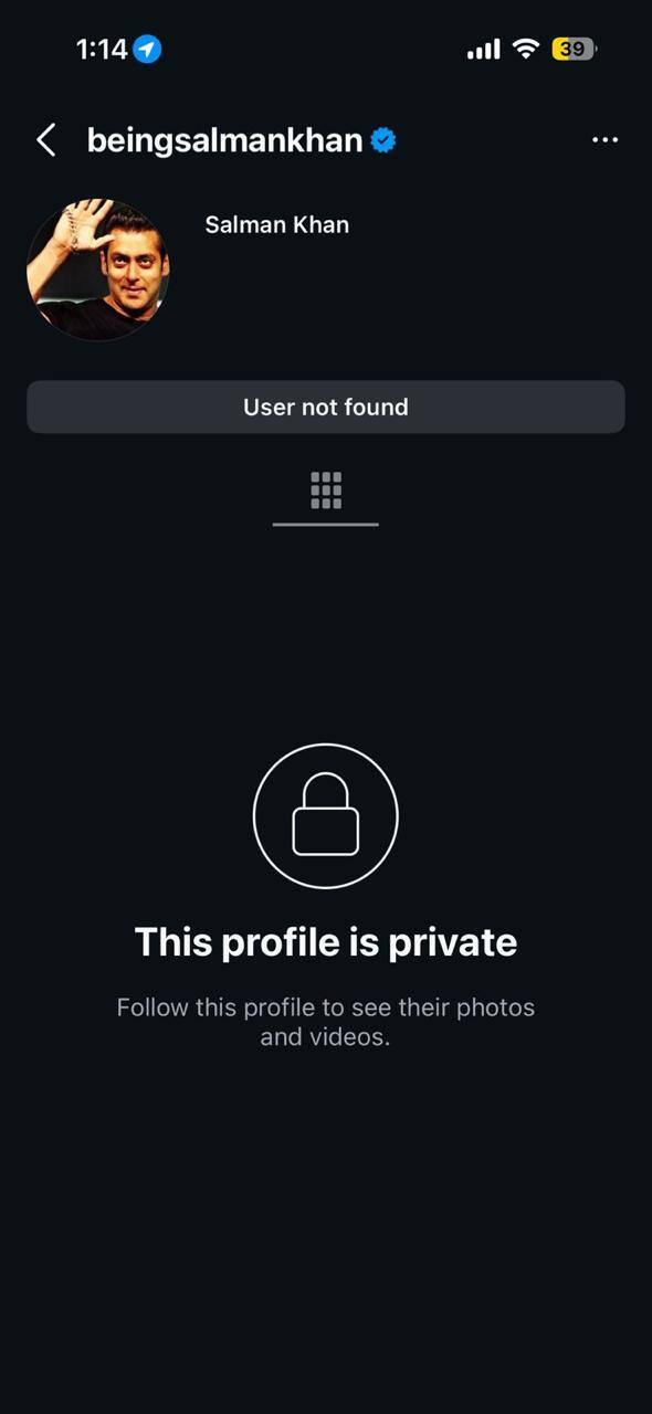 Salman Khan’s Instagram Back After Temporary Glitch Showed ‘User Not Found’ Message