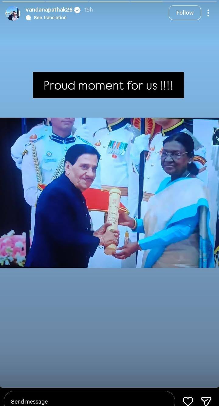 अनुपमा' के 'बापूजी' को मिला देश का बड़ा सम्मान, राष्ट्रपति ने अरविंद वैद्य को 'पद्म श्री' से नवाजा