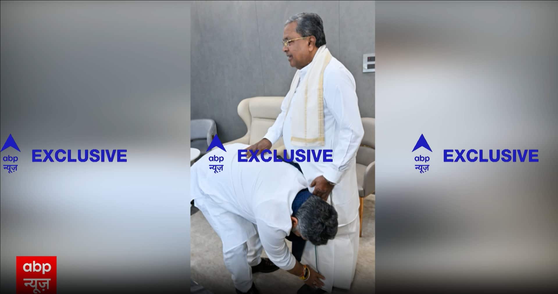 POLITICAL UPDATE: D. K. Shivakumar Seen Touching Siddaramaiah’s Feet, Signals Unity Amid Karnataka Leadership Talk