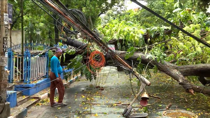 আর এই ঝড়ের ফলে, কার্যত লণ্ডভণ্ড কলকাতা। বিভিন্ন জায়গায় গাছ ভেঙে রাস্তা বন্ধ হয়ে গিয়েছিল। যদিও ঝড়-বৃষ্টি থেমে যাওয়ার পরেই জোরকদমে শুরু হয় রাস্তা পরিষ্কারের কাজ।