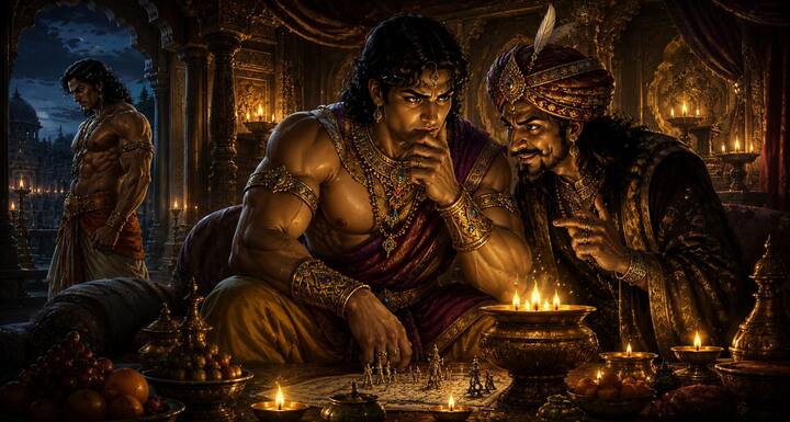 दुर्योधन ने मन ही मन भीम को रास्ते से हटाने का निश्चय कर लिया. उसने एक ऐसी योजना बनाई जिसमें किसी को उस पर संदेह भी न हो. उसने गंगा तट पर बने सुंदर प्रमाणकोटि उद्यान में जल-विहार और मनोरंजन का आयोजन करने का प्रस्ताव रखा.