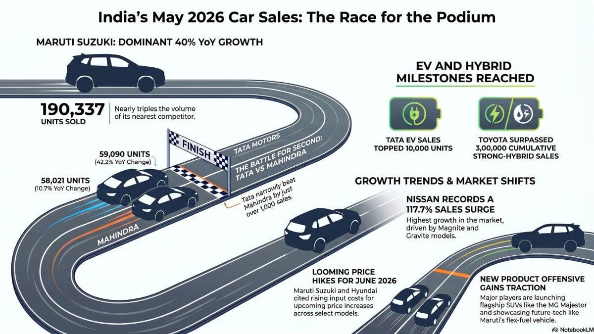 Who Won May’s Auto Sales Race? Tata, Mahindra And Maruti Tell Different Stories
