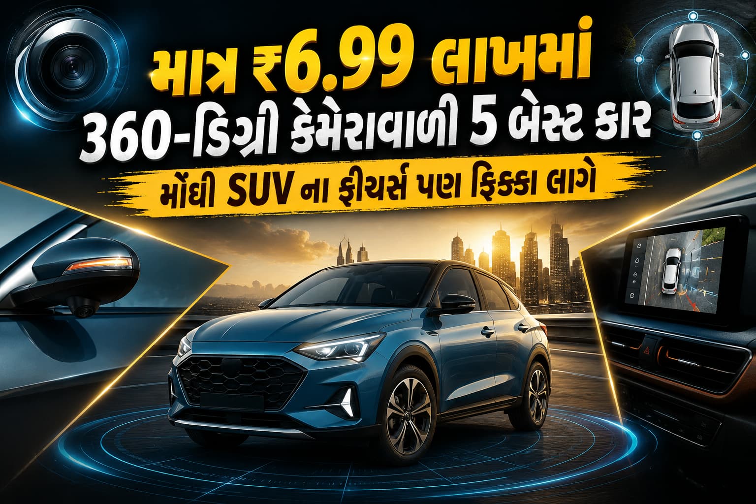₹6.99 લાખથી શરૂ થતી 360-ડિગ્રી કેમેરાવાળી 5 બેસ્ટ કાર
