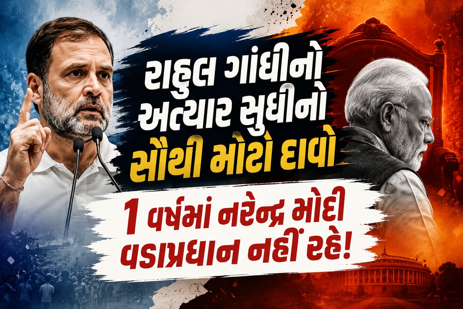 રાહુલ ગાંધીનો મોટો દાવો: ૧ વર્ષમાં મોદી નહીં રહે PM, આવશે આર્થિક સુનામી!