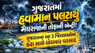ગુજરાતમાં હવામાન પલટાયું: મેઘરાજાની તોફાની એન્ટ્રી! ગુજરાતના આ 3 જિલ્લાઓમાં કરા સાથે ધોધમાર વરસાદ