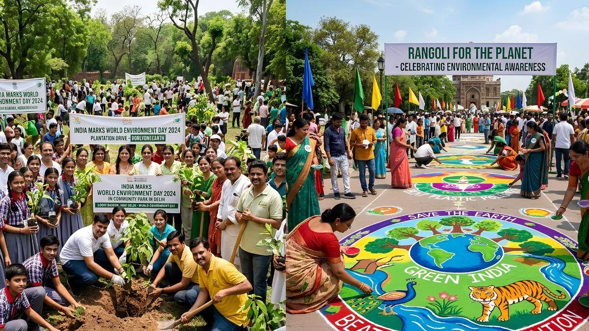 India Marks World Environment Day With Plantation Drives, Rangolis | See Pics