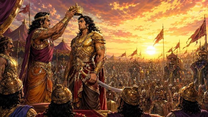 भीष्म, द्रोण और कर्ण जैसे महारथियों के बाद कौरव सेना को नए नेतृत्व की आवश्यकता थी. ऐसे समय में कर्ण को सेनापति नियुक्त किया गया. रणभूमि में उनके प्रवेश ने कौरव पक्ष में नया उत्साह भर दिया. सभी योद्धाओं को विश्वास था कि अब युद्ध और भी निर्णायक मोड़ लेने वाला है.