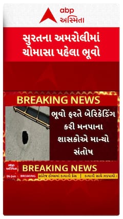 Surat News: સુરતના અમરોલીમાં ચોમાસા પહેલા જ પડ્યો ભૂવો