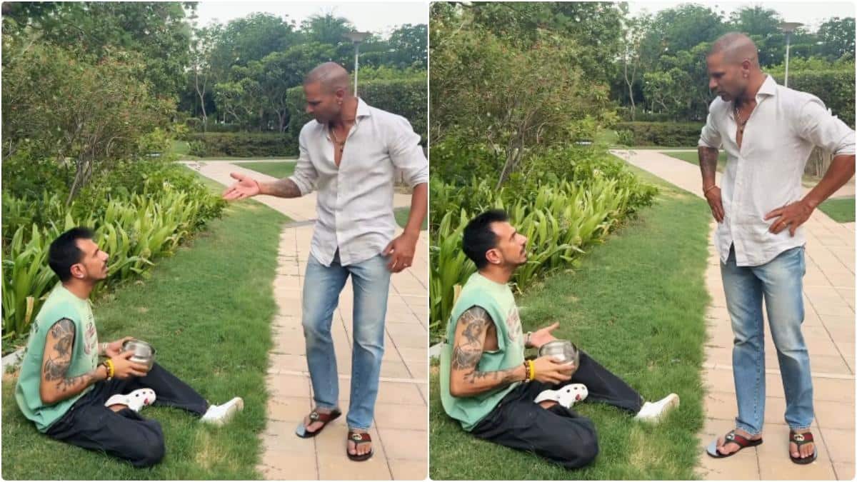 Watch: रोड पर 'भीख' मांगने लगे युजवेंद्र चहल, शिखर धवन ने लगाई फटकार; वीडियो वायरल 