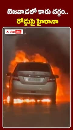 బెజవాడలో కారు దగ్ధం..