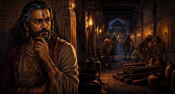 राजदरबार के बुद्धिमान मंत्री विदुर ने घटनाओं को ध्यान से देखा और उन्हें इस योजना पर संदेह होने लगा. उन्होंने समझ लिया कि पांडवों को वारणावत भेजने के पीछे कोई साधारण कारण नहीं है. उनकी दूरदृष्टि ने आने वाले संकट की आहट पहले ही पहचान ली.