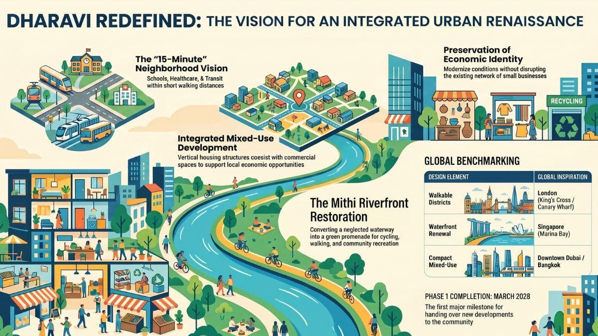 Mithi Riverfront To Promenades: Inside Dharavi's Makeover Inspired By Singapore, London