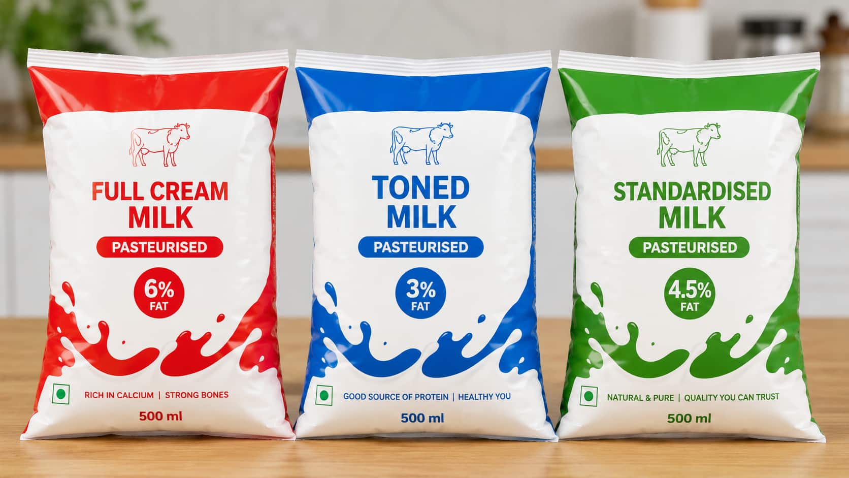 Red, Blue, Green: Why Milk Packets Come In Different Colours In India?