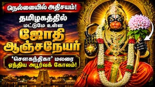 நெல்லையில் அதிசயம்: தமிழகத்தில் மட்டுமே உள்ள 'ஜோதி ஆஞ்சநேயர்' திருக்கோலம்