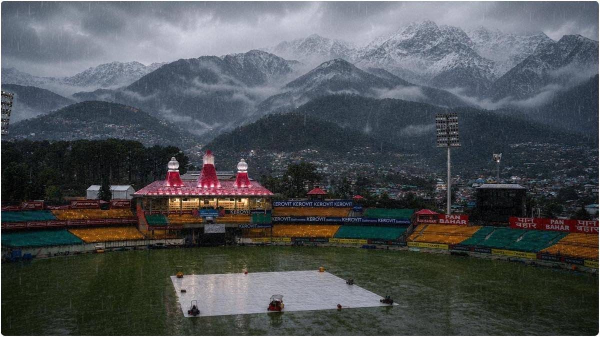 धर्मशाला में काले बादल, डराने वाली आई तस्वीर सामने; बारिश से रद्द होगा IND vs AFG पहला वनडे?
