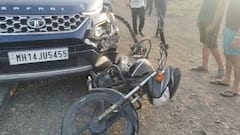 Pune Accident News: अंगावर काटा आणणारा अपघात! टाटा सफारीने दुचाकीला चिरडले; पुण्यातील थरारक अपघात सीसीटीव्हीत कैद