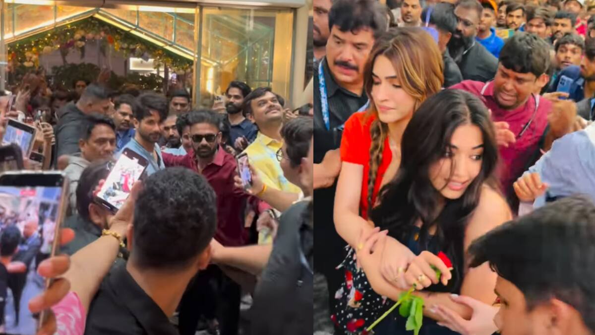 Cocktail 2 Pune Event Turns Chaotic; Kriti Sanon Protects Rashmika Mandanna: WATCH