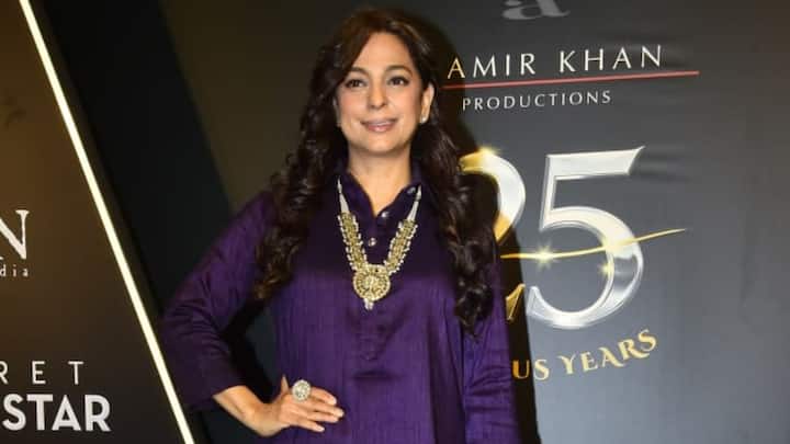 Bollywood actress Juhi Chawla attended a star-studded gala celebrating 25 Glorious Years of Aamir Khan Productions and the 25th anniversary of the iconic film Lagaan.