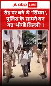 सड़क पर तो वे 'सिंघम' बने घूम रहे थे, लेकिन पुलिस के सामने आते ही भीगी बिल्ली बन गए।